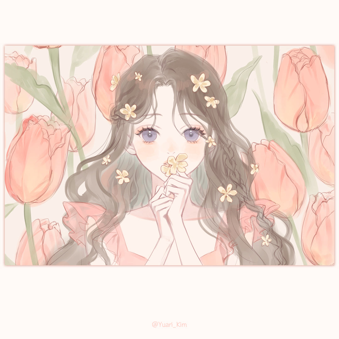 Tulip Blush Fabric Poster