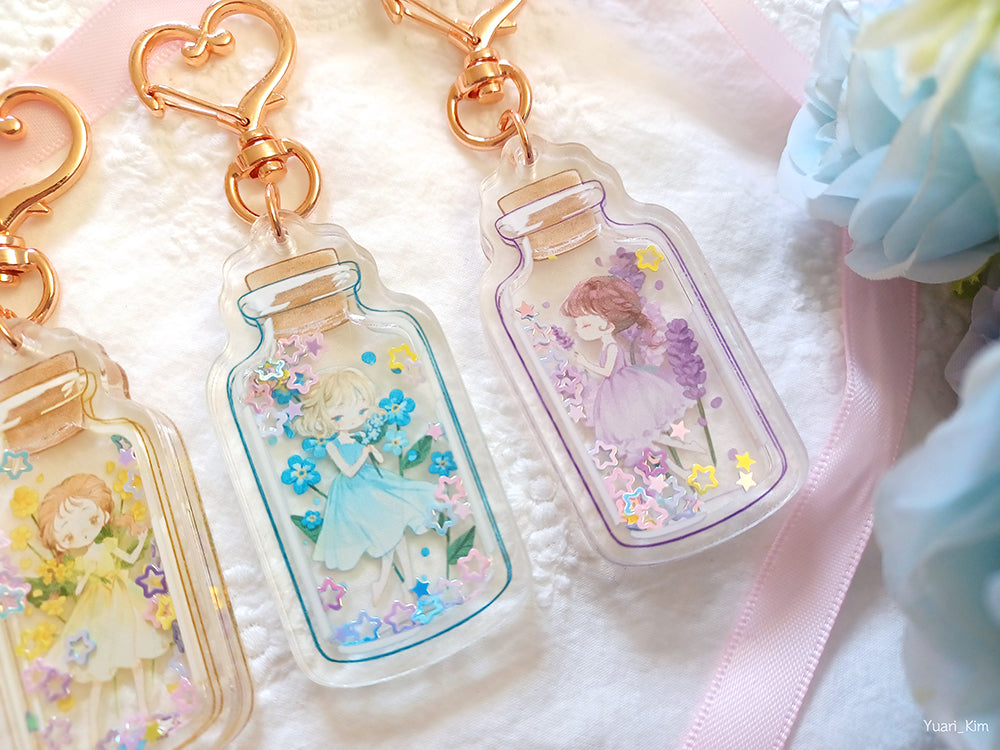 Flower Bottle Shaker Charms