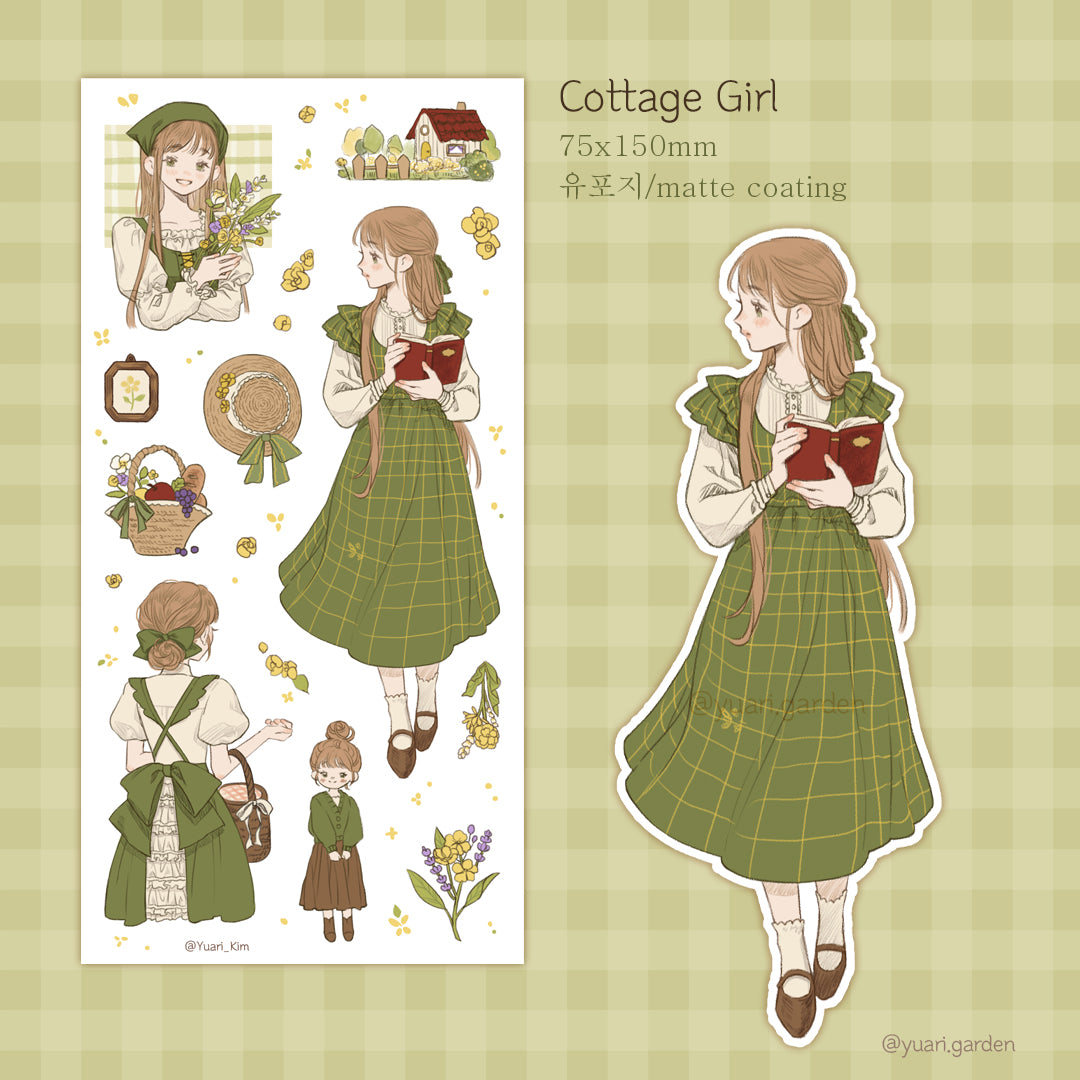 Cottage Girl Sticker Sheet