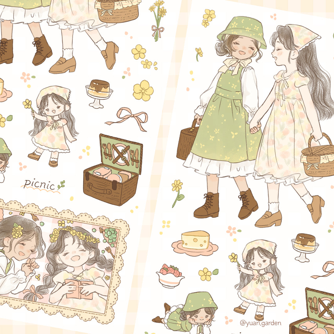 Spring Picnic Sticker Sheet