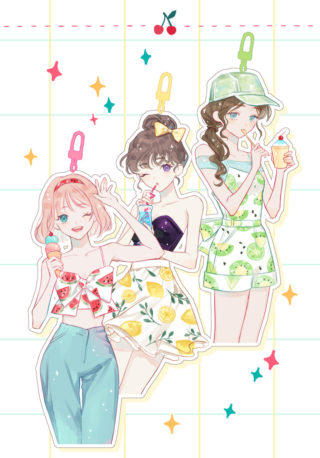 Fruits Acrylic Charms