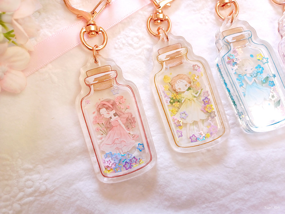 Flower Bottle Shaker Charms