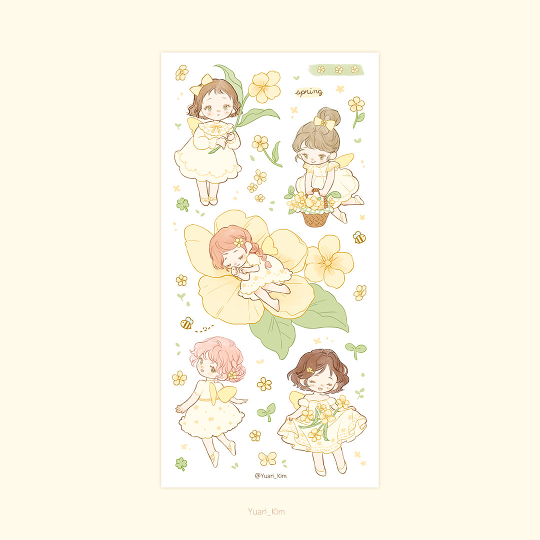 Little Spring Fairies Sticker Sheet