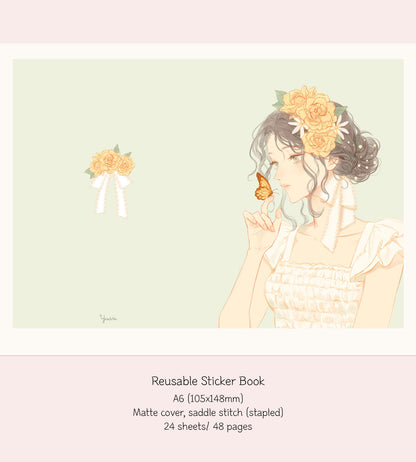 Golden Reusable Sticker Book