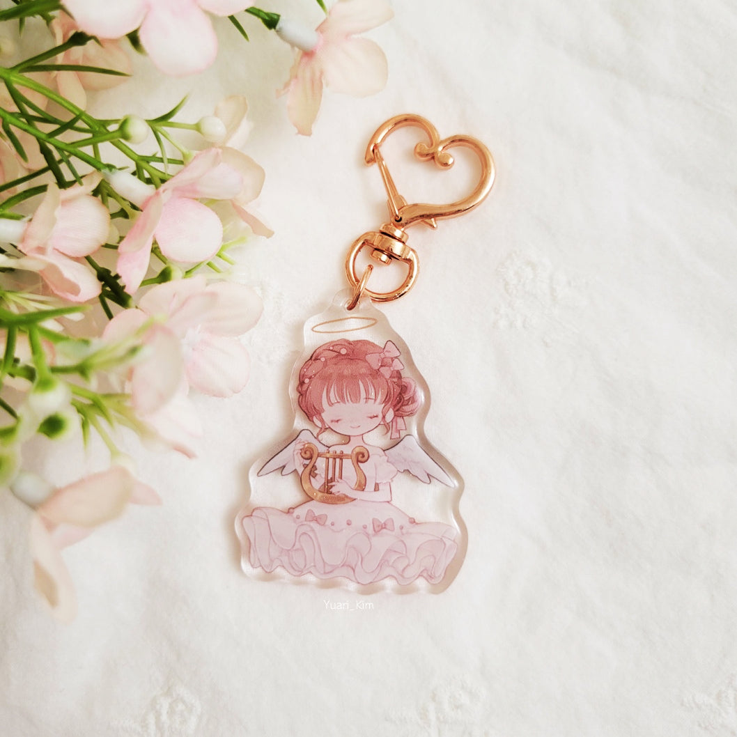 Lyre Angel Acrylic Charm