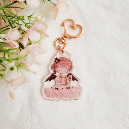 Lyre Angel Acrylic Charm